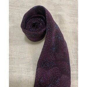 Vintage Valentino Cravatte Men’s Silk Tie Made In Italy Burgundy With Dots